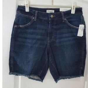 m jeans by Maurcies Size 12 Orginal Fit, Mid Rise, Bermuda, Dark Blue